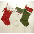18" Bow Decorated Christmas Stocking
